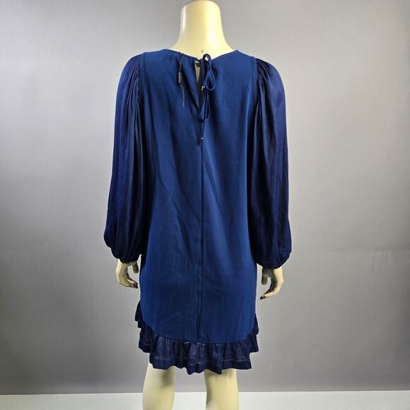 Halston Heritage Size 4 Deep Blue Dress R9 - Picture 3 of 4